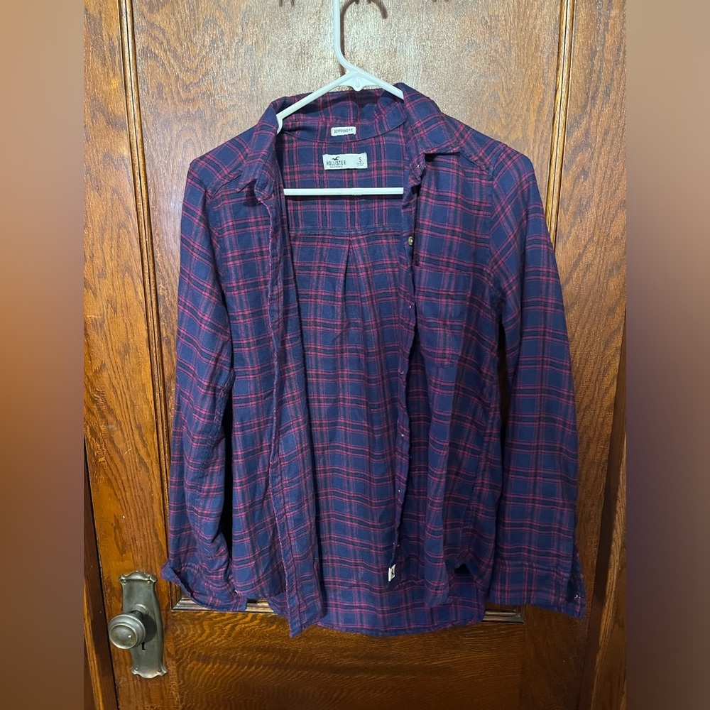 Hollister women’s flannel boyfriend fit size small
